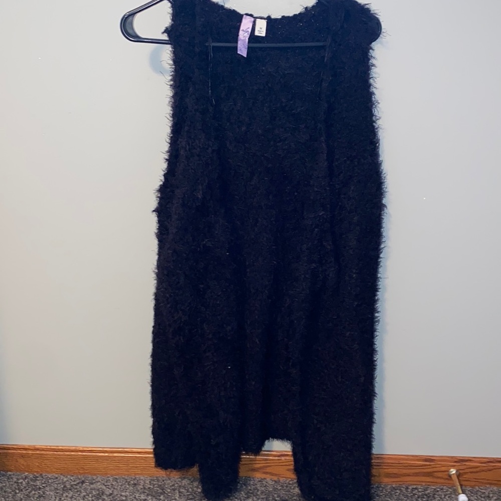 Francescas fuzzy black cardigan